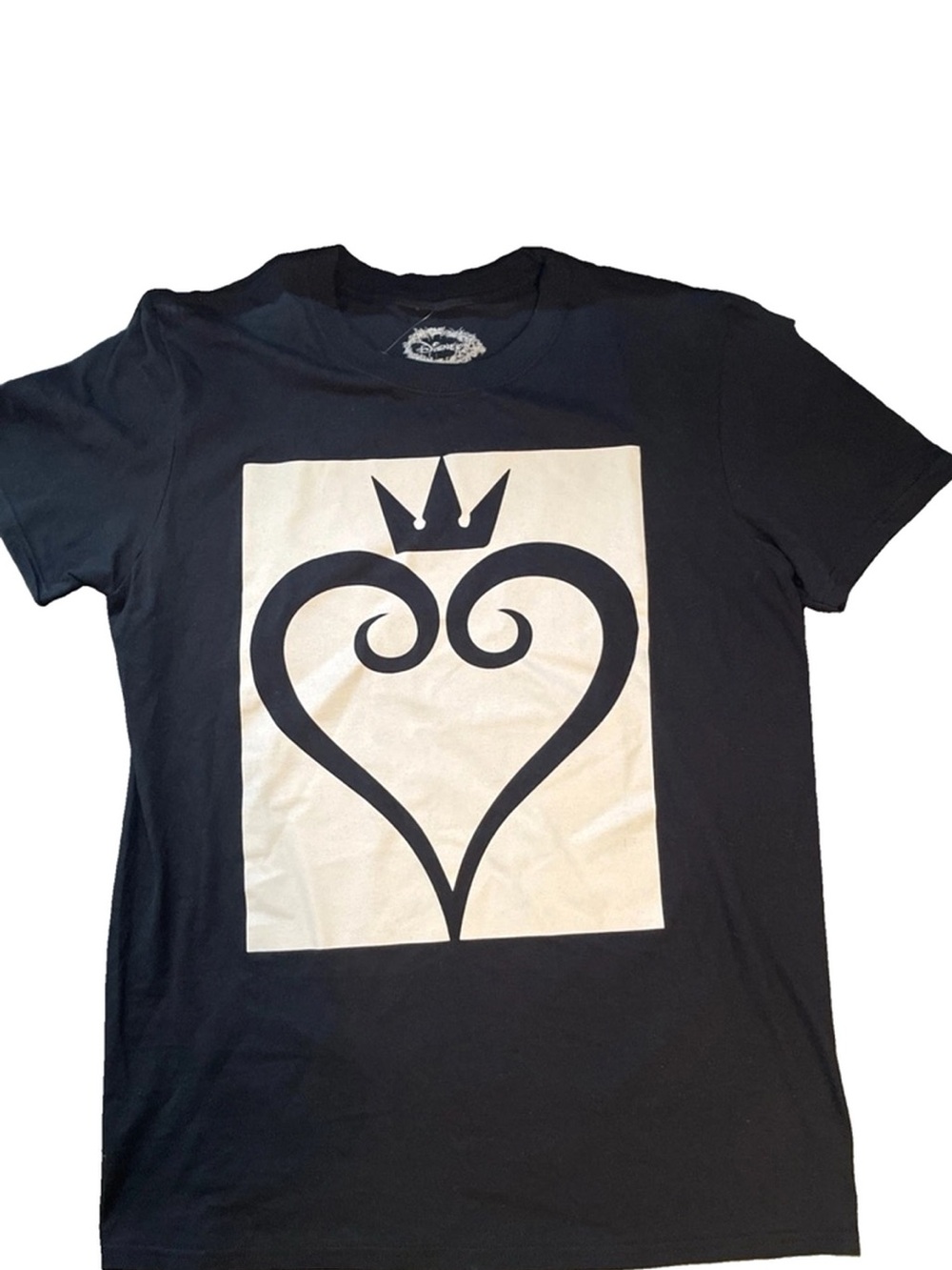 Disney Kingdom Hearts Heart Crown Graphic T-Shirt Black Men’s Medium NWT